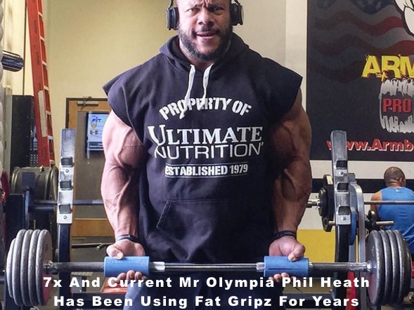 Phil Heath 7x Mr Olympia with fat gripz